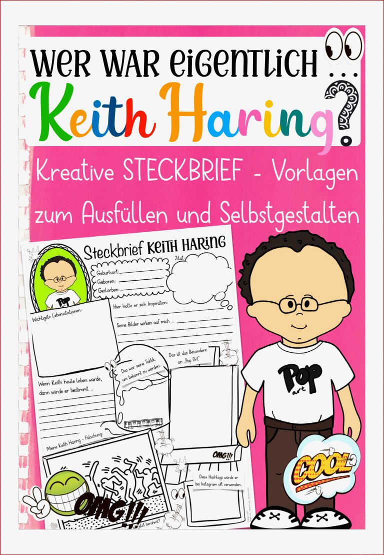 Keith Haring Steckbrief – Unterrichtsmaterial im Fach