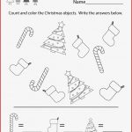 Kindergarten Christmas Counting Worksheet Printable