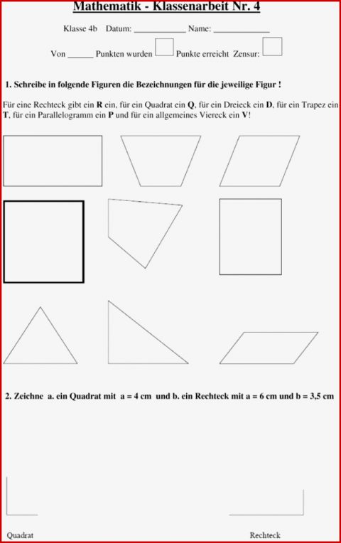 Klassenarbeit Zu Geometrie