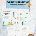 Klettmappe Kombinatorik Geburtstagsbuffet