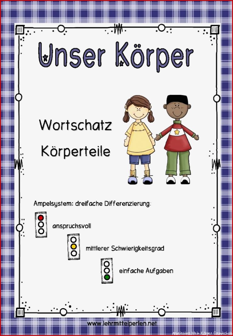 Körperteile Körperpflege Wortschatz