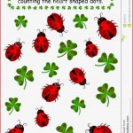 Ladybugs and Clovers Count the Dots Stock Vector