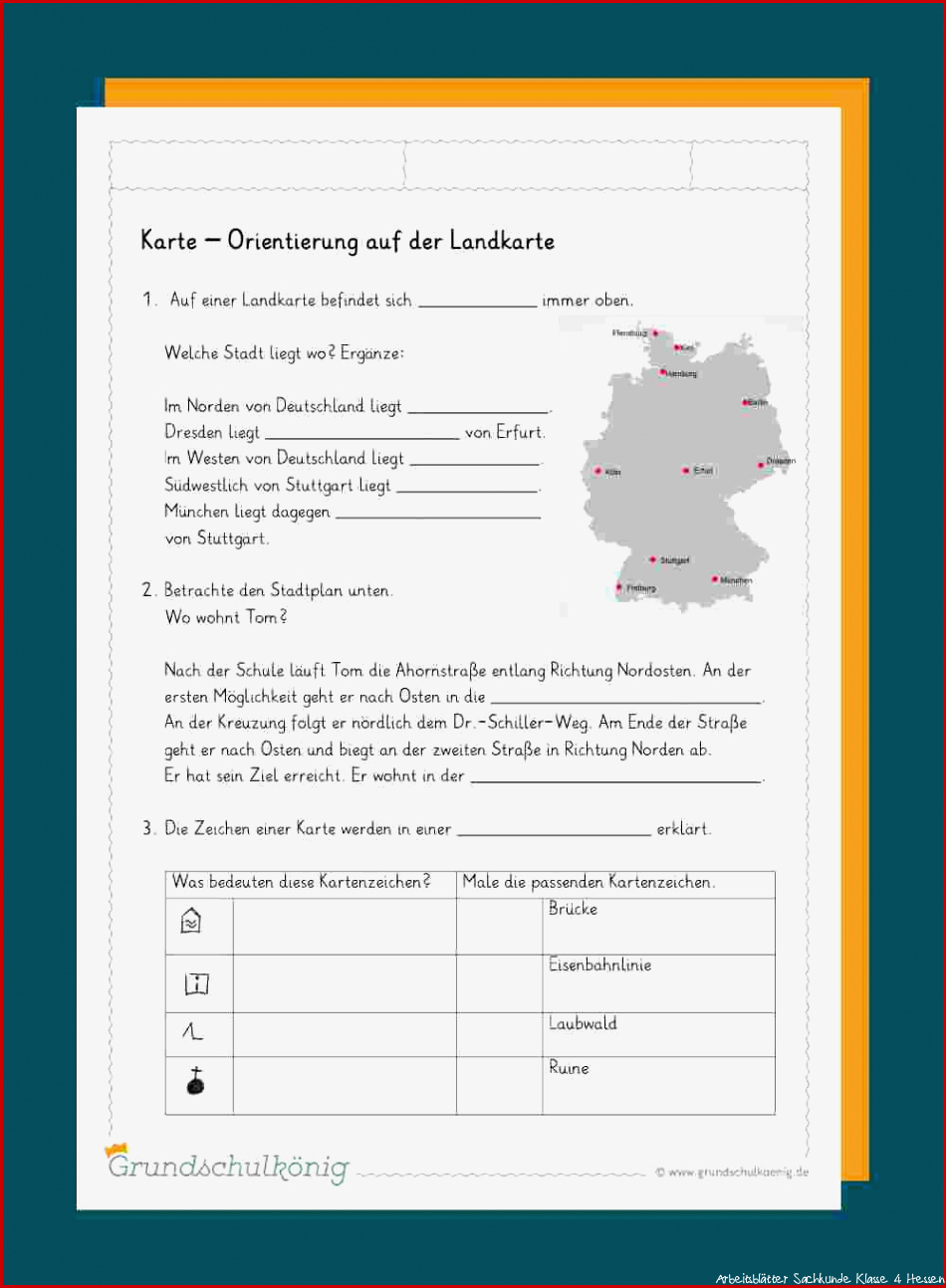 Landkarte Hessen Grundschule Top Sehenswürdigkeiten - Kostenlose Arbeitsblätter Und 