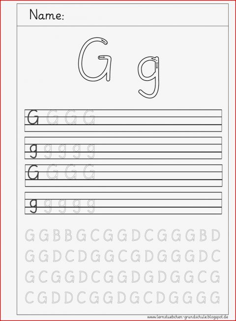 Lernstübchen G G Arbeitsblätter Zum Schreiben