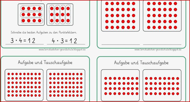 Lernstübchen Malaufgaben als Punktefeld