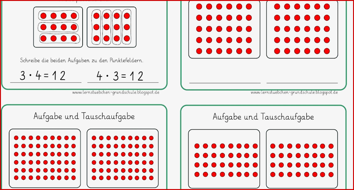 Lernstübchen Malaufgaben Als Punktefeld