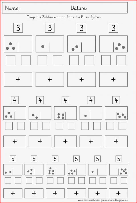 Lernstübchen Zahlen Zerlegen Und Plusaufgaben Finden