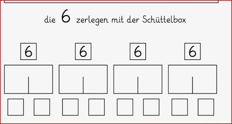 Lernstübchen Zahlzerlegung der Zahlen 3 bis 6