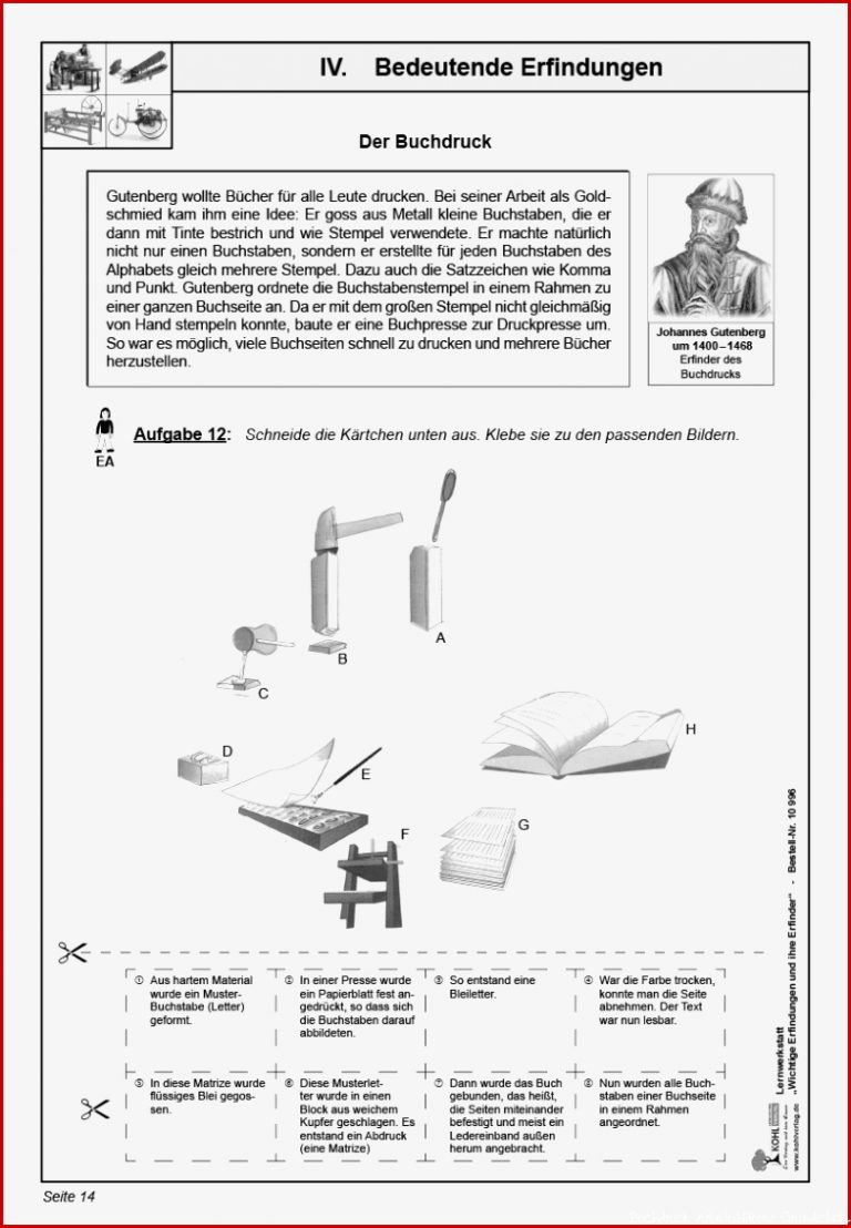 Lernwerkstatt Wichtige Erfindungen und ihre Erfinder PDF