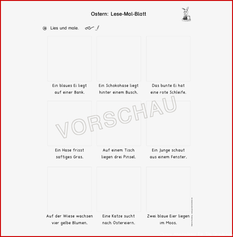 Lernwerkstatt zu Ostern für Grundschule