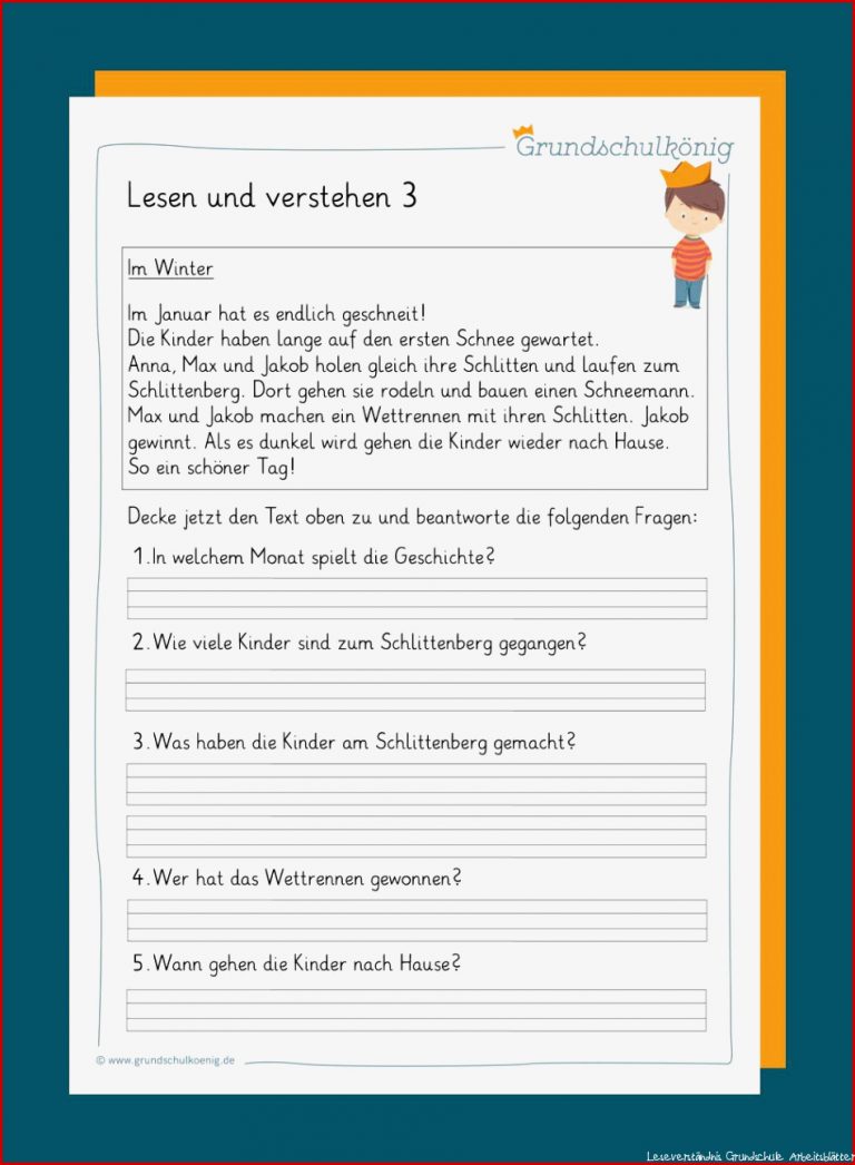 Leseprobe Lesetexte 4 Klasse Zum Ausdrucken Kostenlos
