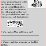 Leseverständnis Grundschule Max Und Moritz 3 4 Klasse