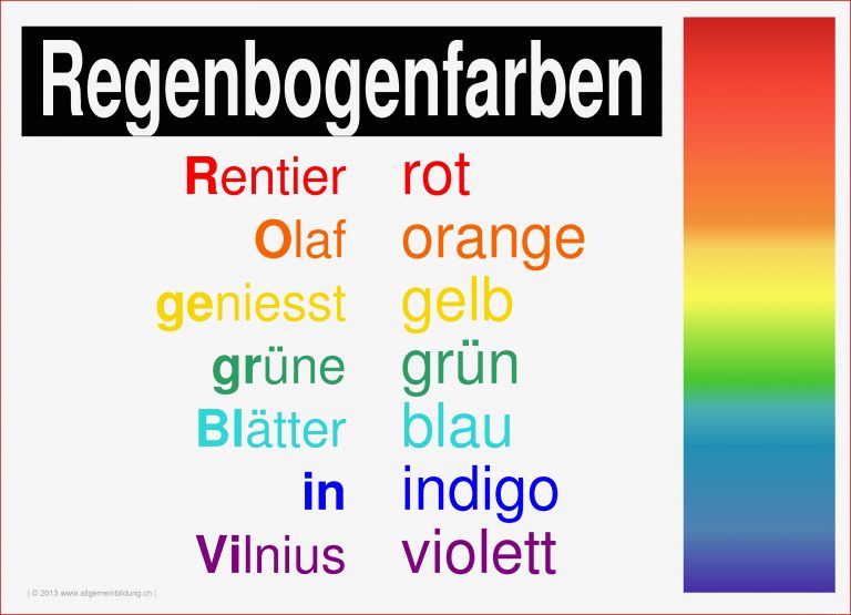 Licht Regenbogenfarben