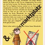 Martin Luther Tafelkarten Arbeitsblätter Uvm