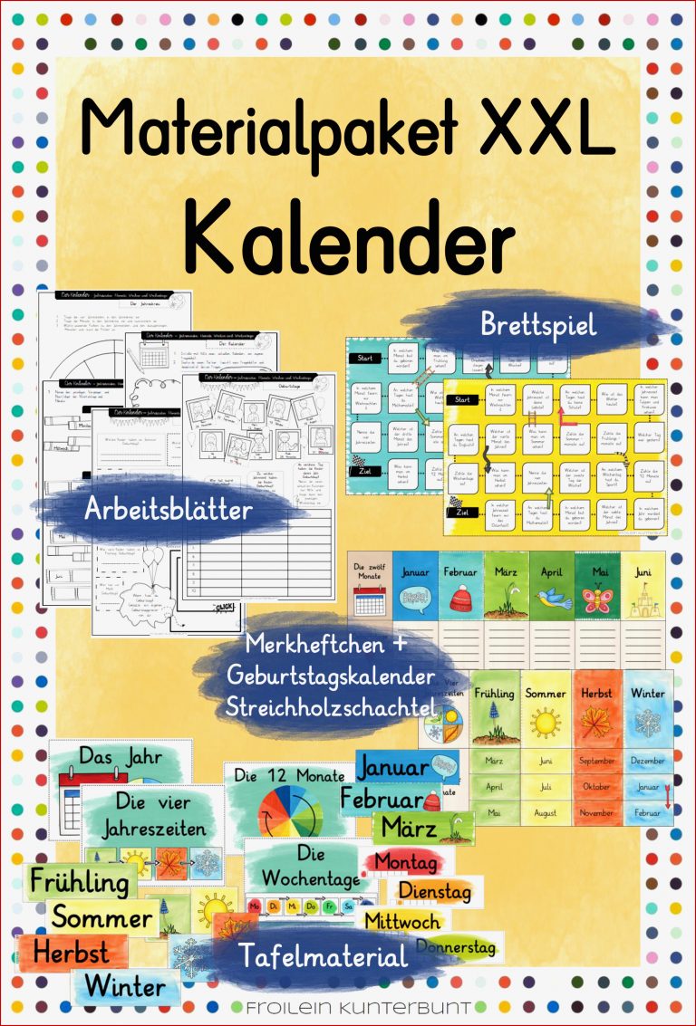 Materialpaket Xxl Kalender – Unterrichtsmaterial In Den