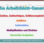 Mathe Arbeitsblatt Generator Kostenlose Mathe