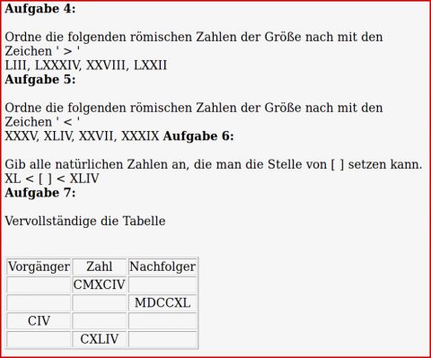 Mathe ist Einfach Römische Zahlen Arbeitsblatt 1