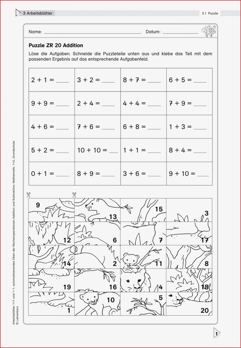 Mathematik Klasse 1 Grundschule u00dcbungen und Aufgaben