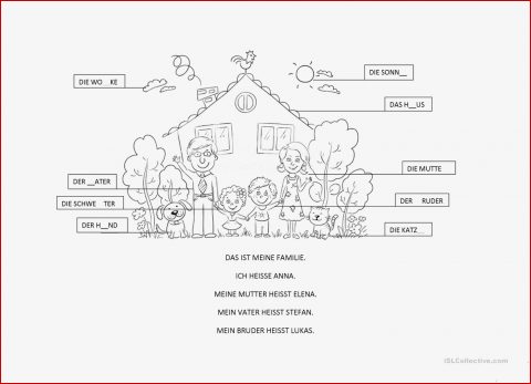 Meine Familie Arbeitsblatt Kostenlose Daf Arbeitsblätter