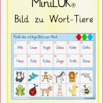 MinilÃkÂ® - Bild Zu Wort - Tiere Unterrichten, Wort ...