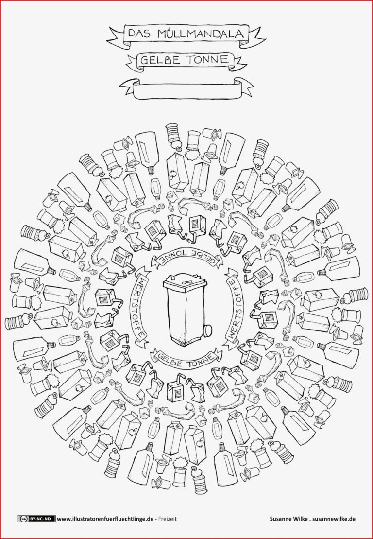 Müll Mülltrennung Gelbe Tonne Mandala