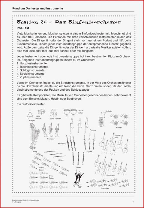 Musik · Arbeitsblätter · Grundschule · Lehrerbüro