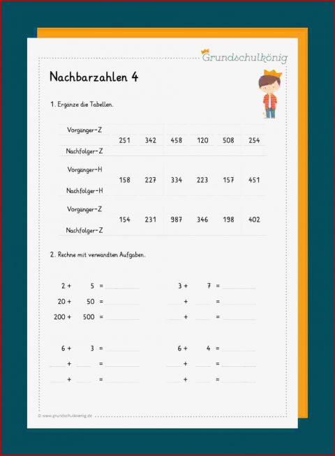 Nachbarzahlen Im Zahlenraum 1000