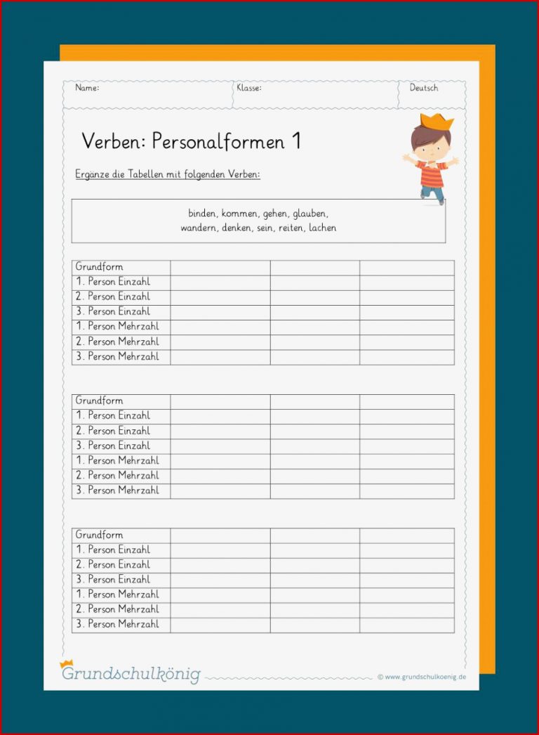 Arbeitsblatt Verben
 Atemberaubend Arbeitsblatt Verben Grundschule Sie Kennen Müssen