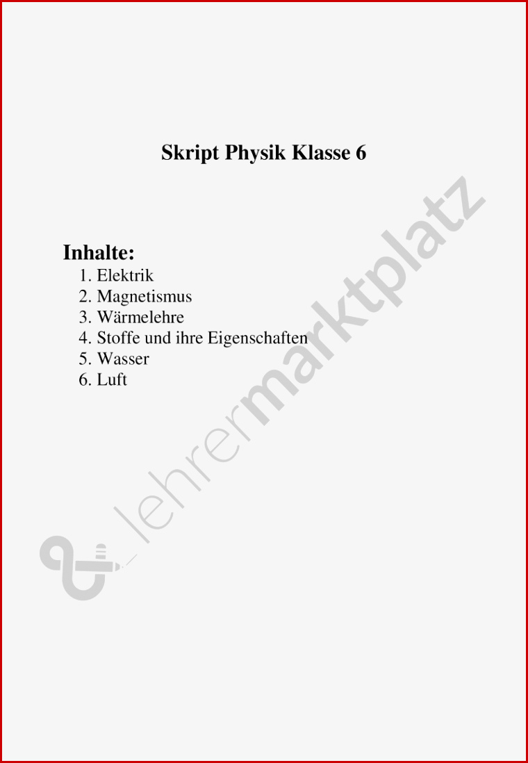 Physik Arbeitsblätter Klasse 6 Worksheets