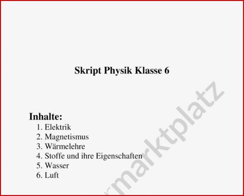 Physik Arbeitsblätter Klasse 6 Worksheets