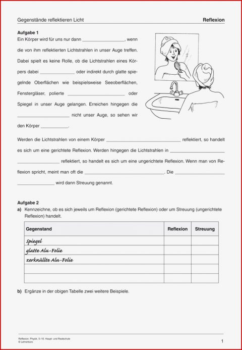 Physik · Arbeitsblätter · Sekundarstufe I · Lehrerbüro