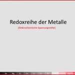 Redoxreihe Der Metalle