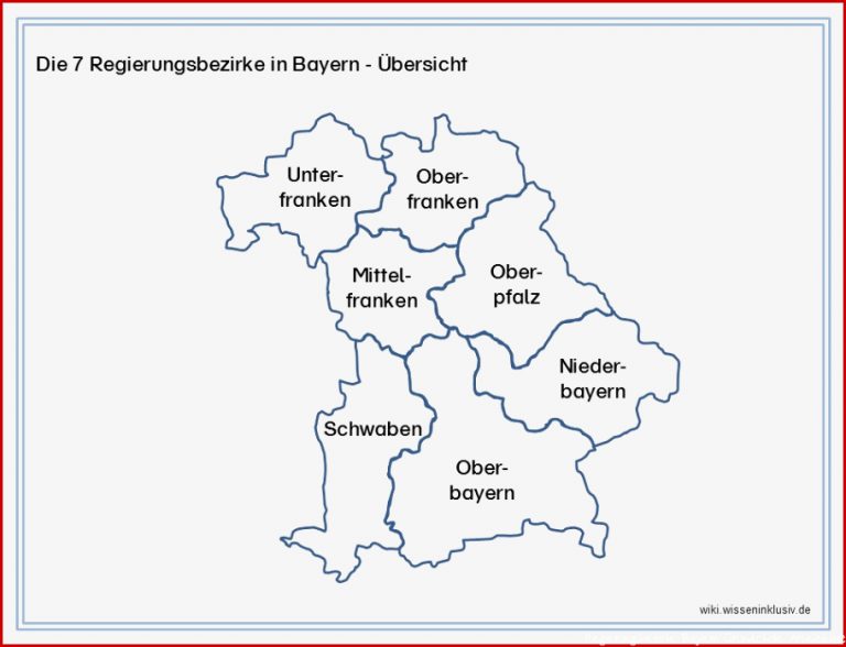 Regierungsbezirke Bayern Übersicht • Materialien