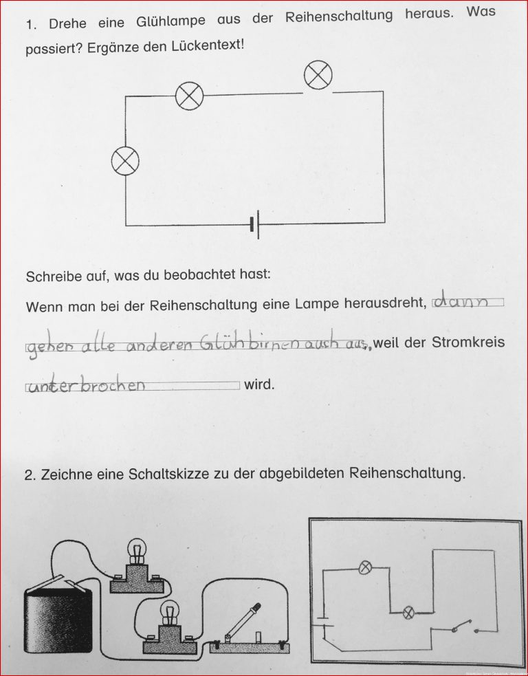 Reihenschaltung Parallelschaltung Grundschule