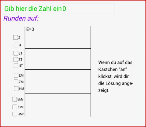 Runden Großer Zahlen – Geogebra