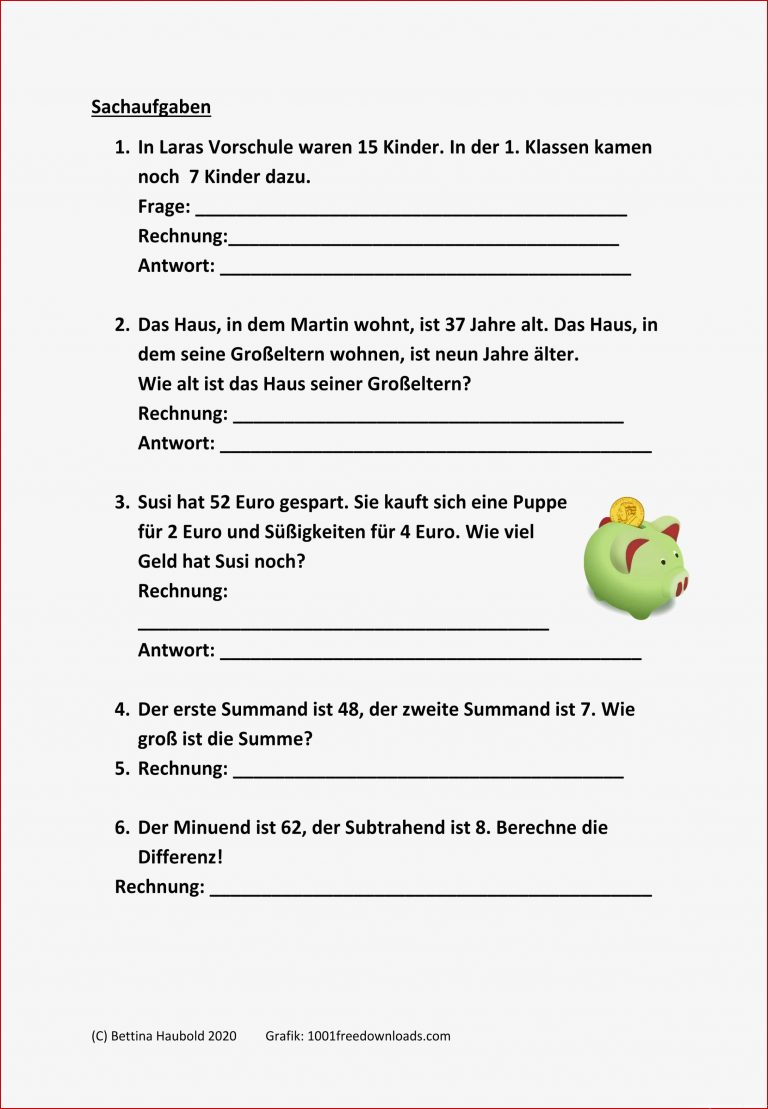 Sachaufgaben Klasse 4 Arbeitsblätter Mit Lösungen Worksheets