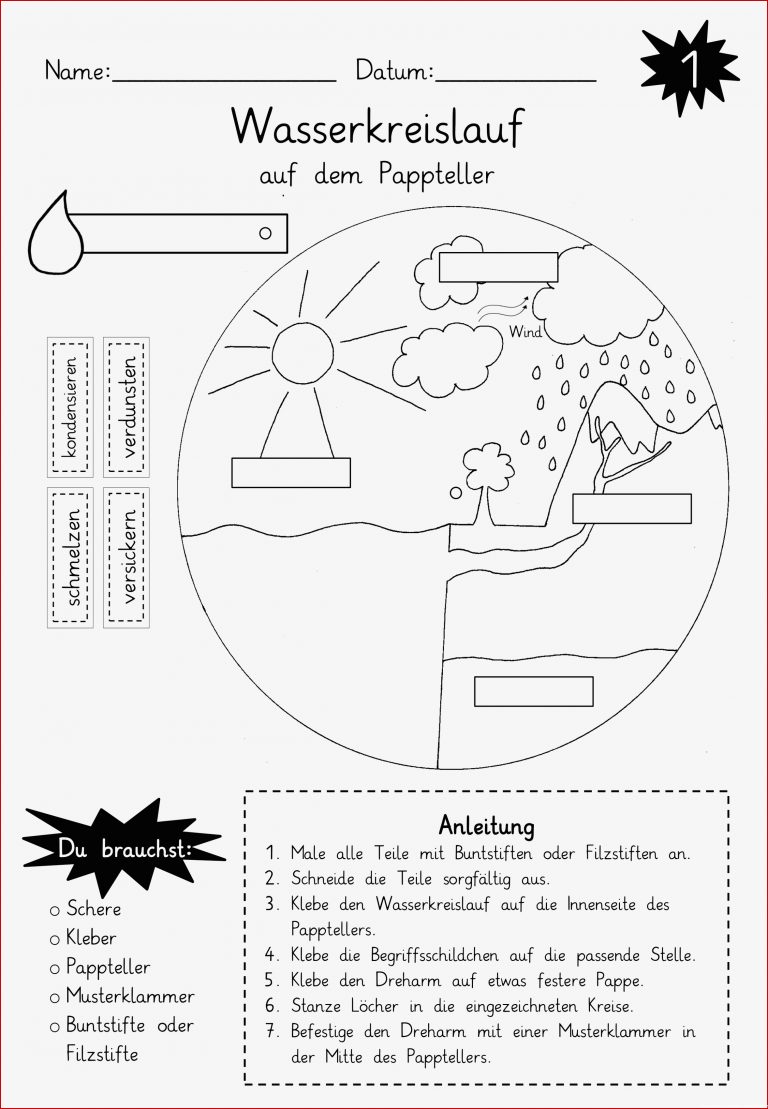 Sachunterricht Erleben Wasserkreislauf Quiz
