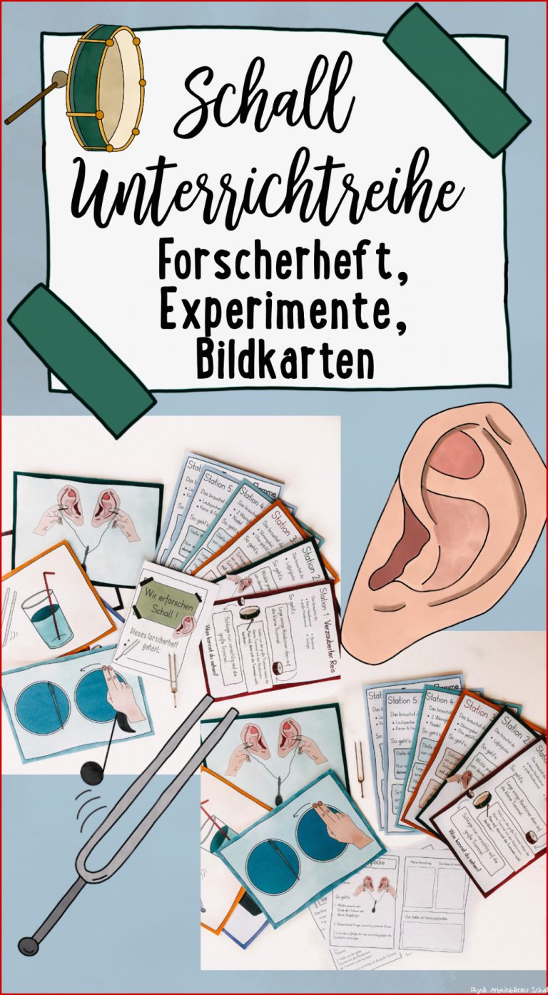 Schall Materialpaket forscherheft Bildkarten