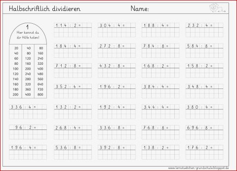 Schriftliche Division Mit überschlag Arbeitsblätter