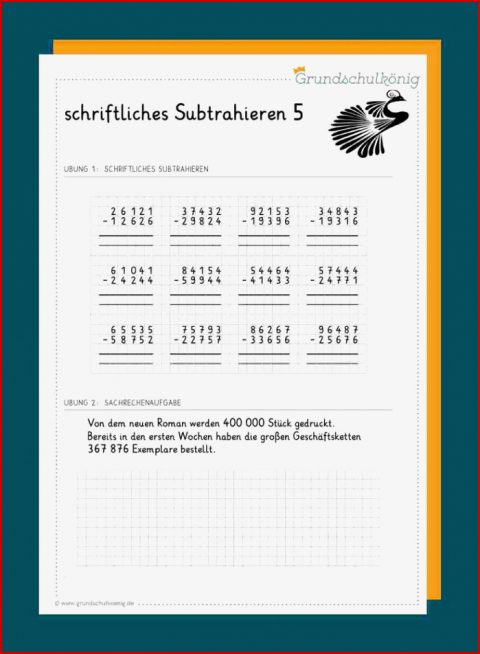 Schriftliche Subtraktion In 2020