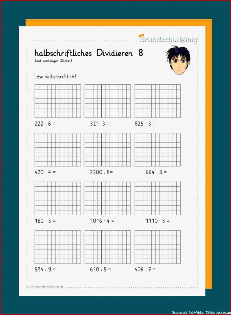 Schriftliches Divi ren Klasse 4 Arbeitsblätter Worksheets