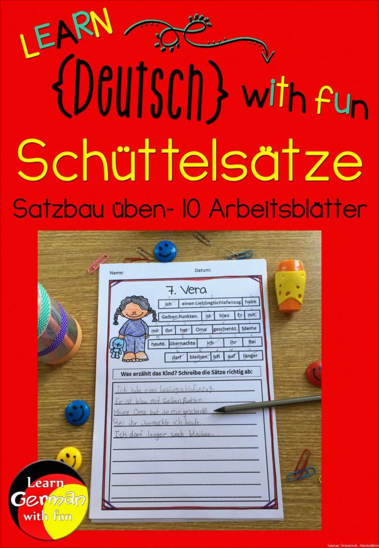 Schüttelsätze Satzbau üben – Unterrichtsmaterial In Den