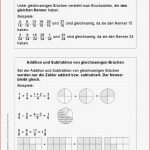 Sekundarstufe I Unterrichtsmaterial Mathematik Bruchrechnen