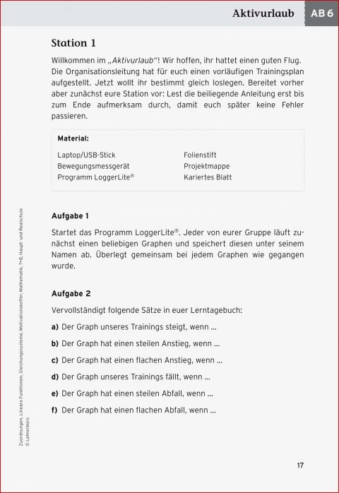 Sekundarstufe I Unterrichtsmaterial Mathematik Funktionen