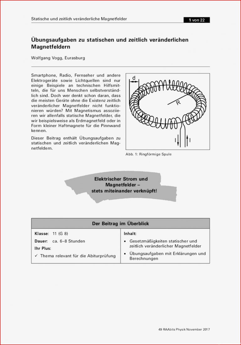 Sekundarstufe I Unterrichtsmaterial Physik