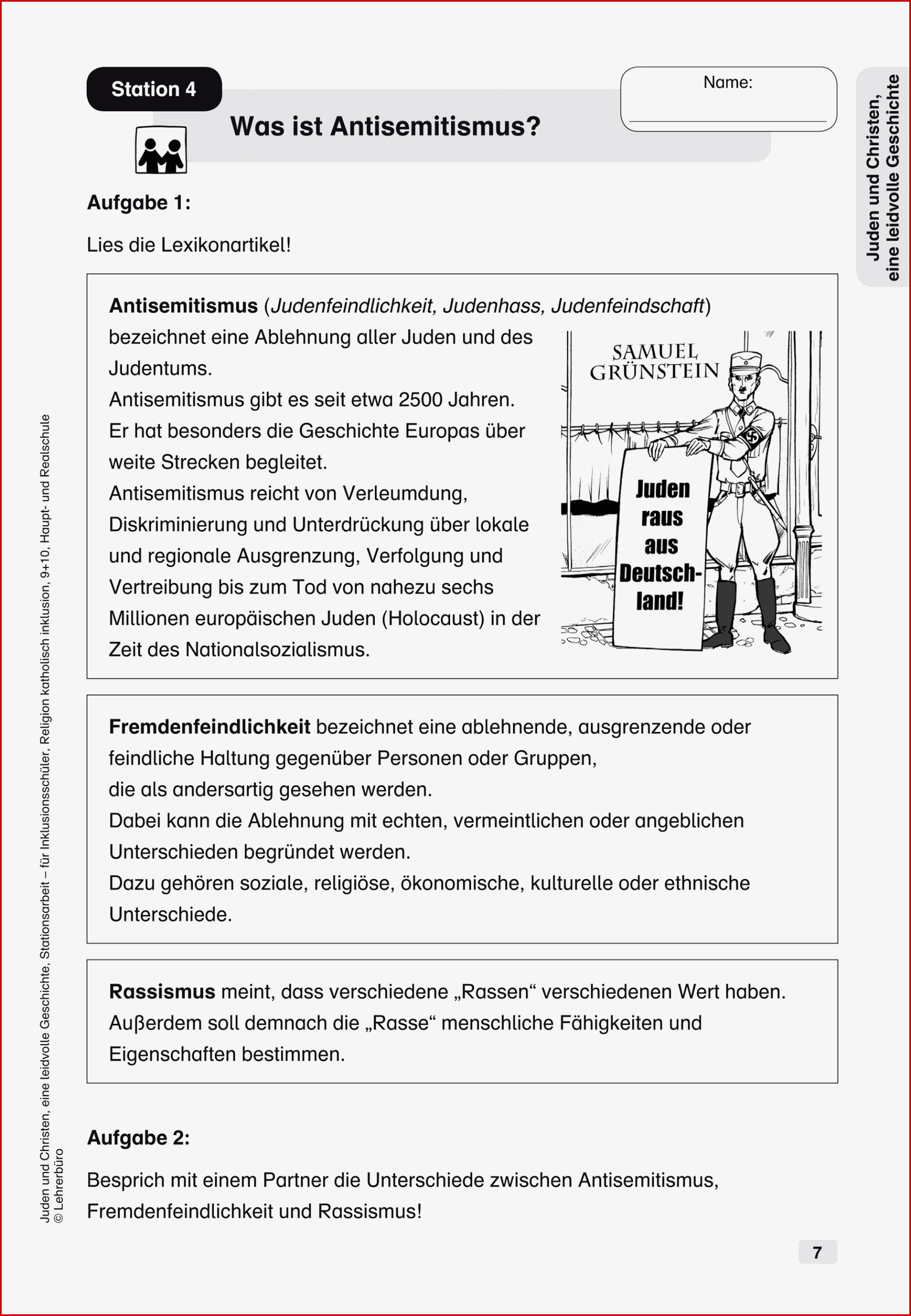 Sekundarstufe I Unterrichtsmaterial Religion Inklusion