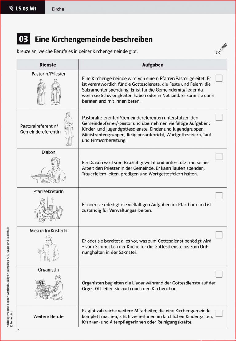 Sekundarstufe I Unterrichtsmaterial Religion Kirche und