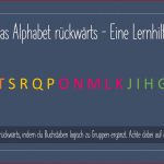 So Lernst Du Das Alphabet Rückwärts