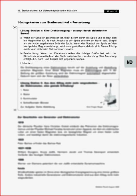 Stationenzirkel Zur Elektromagnetischen Induktion – Den