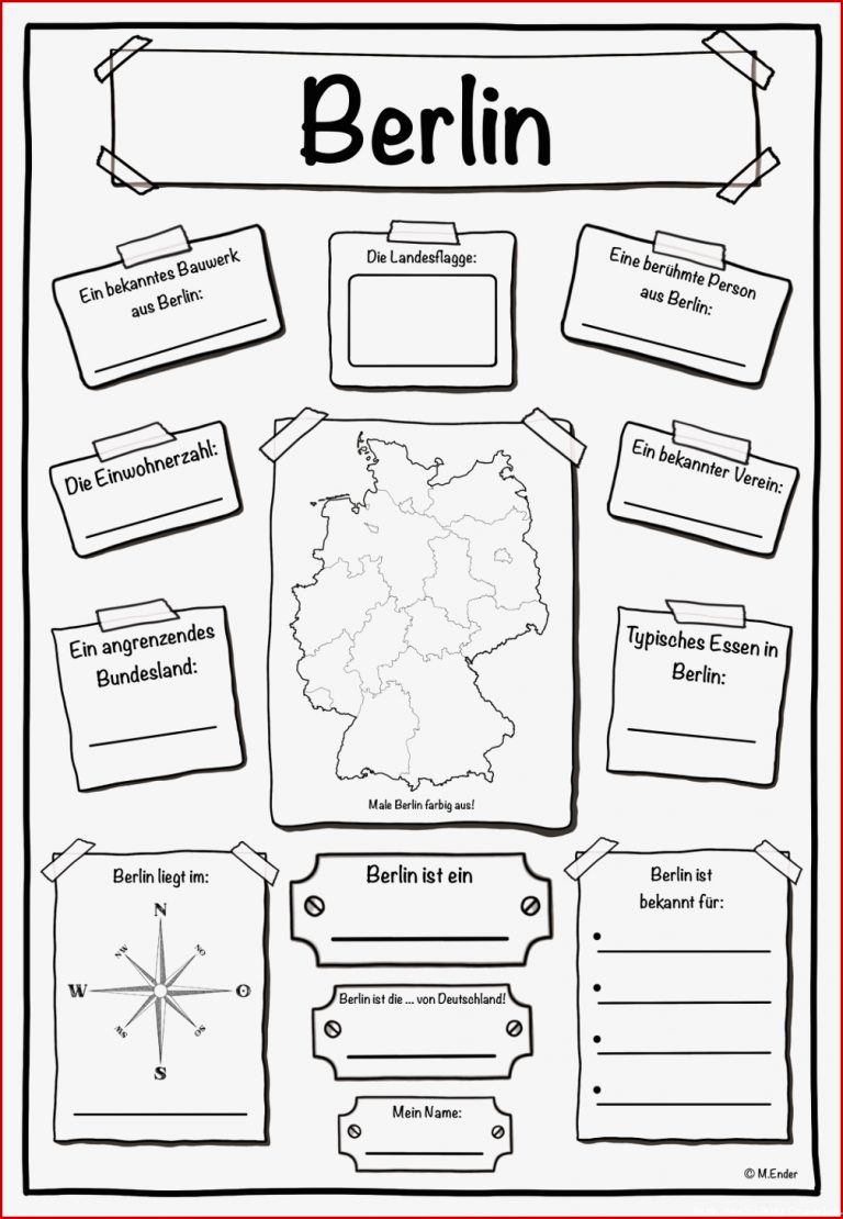 Steckbrief Bundesland Berlin – Unterrichtsmaterial Im Fach